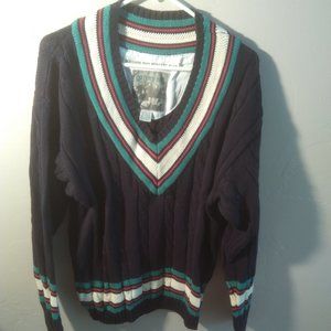 Scotland Yard Black, Red, Green, and Cream Sweater